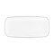Smarty Had A Party 106 x 5 White w Silver Rim Flat Raised Edge Rectangular Disposable Plastic Plates, 120PK 9311WHS-CASE - alternate 1